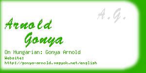arnold gonya business card